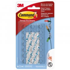 Набор клипс Command прозр. д/гирлянд 100 г., 20 шт.в УП прозр.пол., 17026CLR