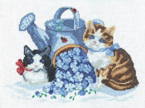 Набор для вышивания PANNA К-0235 Котята. Размер 22,7х17,1 см