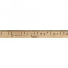 Линейка деревянная 20см, ЛП-200, С-05