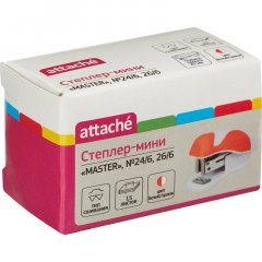 Степлер-мини Attache Master до 15 листов, белый/оранжевый, N24/6 и 26/6,