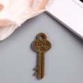 Подвеска Ключик. Love под латунь (СК5010) 2х1 см 2268687