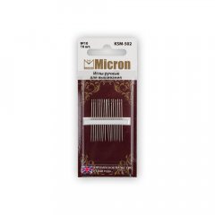 Иглы для шитья ручные Micron для вышивания KSM-502 в блистере 16 шт.