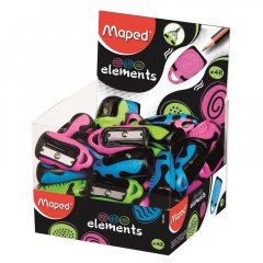Точилка Maped ELEMENTS детская без контейнера 1 отверстие до 8 мм, цв.в асс