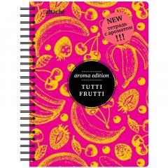 Бизнес-тетрадь  ароматизир.100л, кл, А5, ТУТТИ ФРУТТИ, спир, тонир.блок 84904