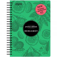 Бизнес-тетрадь  ароматизир.100л, кл, А5, БЕРГАМОТ, спир, тонир.блок 84905