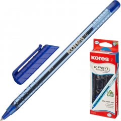 Ручка шариковая KORES К1 неавт F (0, 7мм) треуг.корп., син. ст. 3951